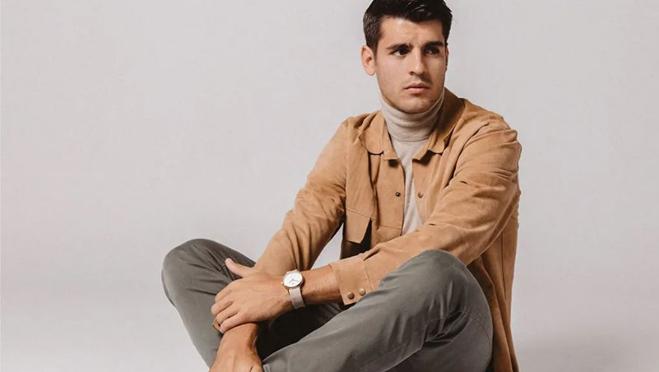 Álvaro Morata en una de las imágenes de campaña de Button Watch