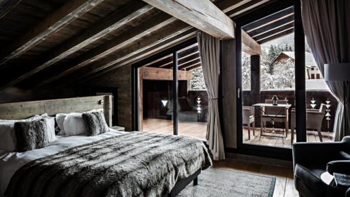 Imagen de una de las habitaciones del hotel Alpaga