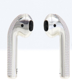 AirPods recubiertos de diamantes