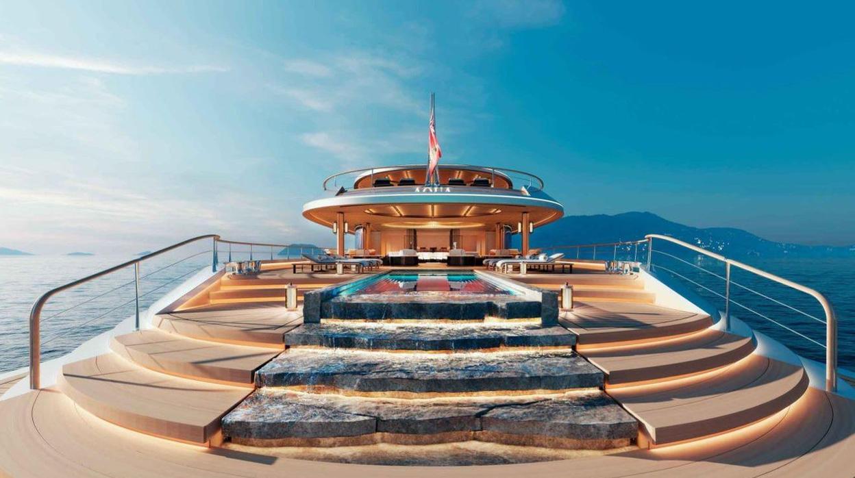 La cubierta del superyate Aqua