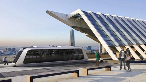 Modelo de tren futurista