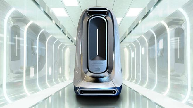 Llama la atención la cabina unipersonal de estilo futurista