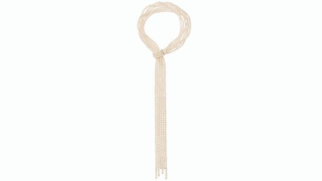 Collar de seis hileras de perlas a modo de fular de Wempe (C.P.V.)