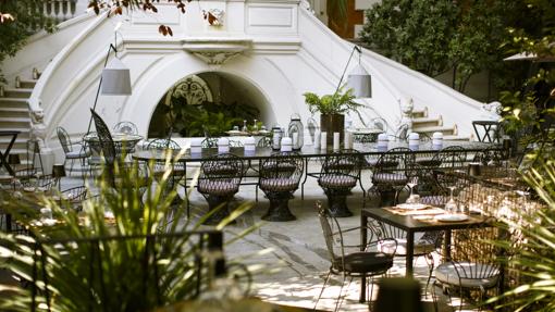 Uno de los espacios de la terraza de Raimunda