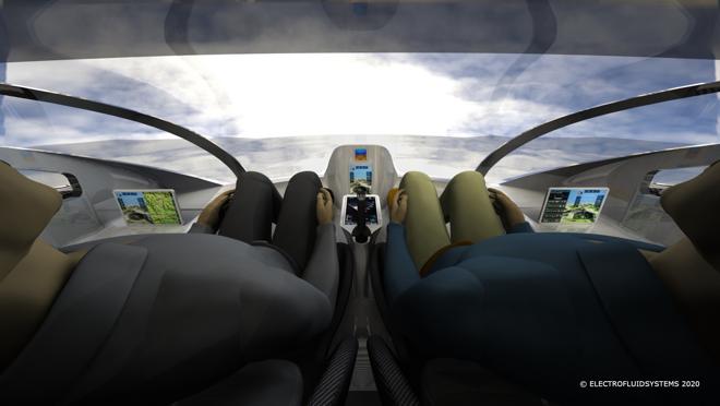 Imagen del interior del avión H2PlasmaRay