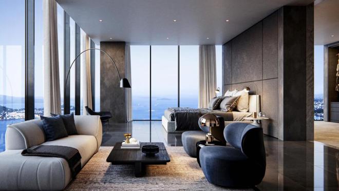 La vivienda cuenta con cinco habitaciones, una de ellas suite