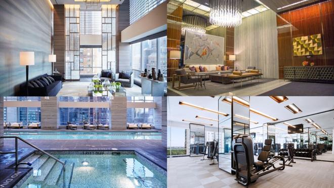 Algunas de las zonas comunes del edificio