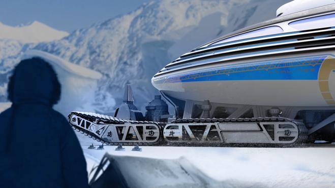 Las ruedas de esta nueva embarcación son similares a la de los tanques