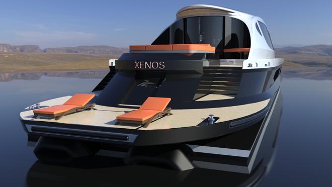 Zona exterior del modelo Hyperyacht