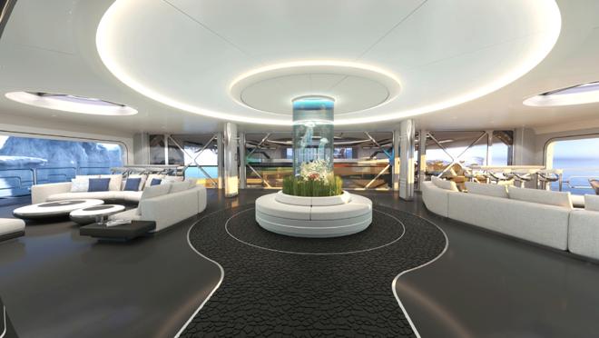 Los muebles de diseño y la exquisita decoración la convierten en una embarcación de lujo