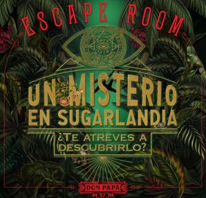 Cartel del escape room del ron Don Papa.