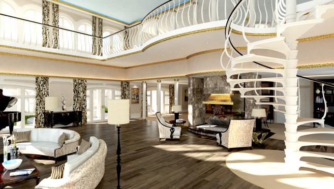 La zona denominada 'Atrio' luciría así