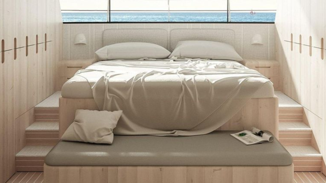 Los interiores son de lujo y cuentan con una suite con todo tipo de comodidades