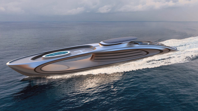 Destacan su forma aerodinámica, su casco plateado y sus elegantes líneas