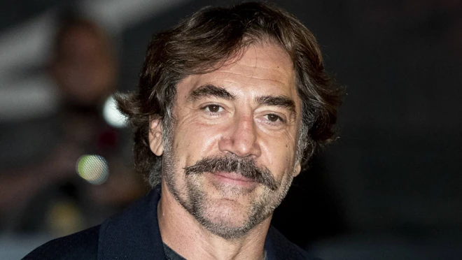 Javier Bardem lució bigote en el último festival de cine de San Sebastián.