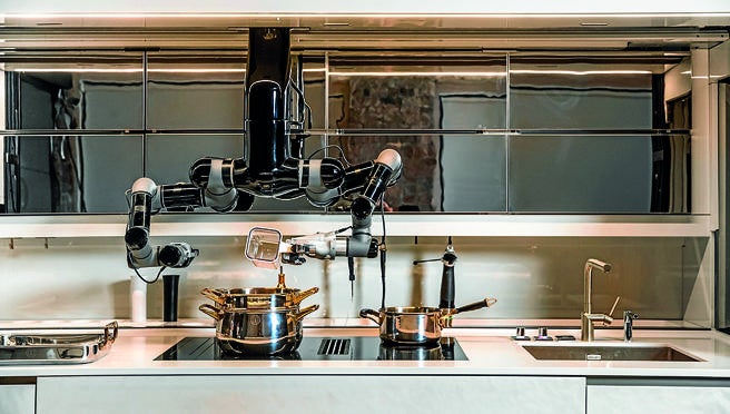 La propuesta más novedosa de la compañía inglesa Moley es una cocina robotizada