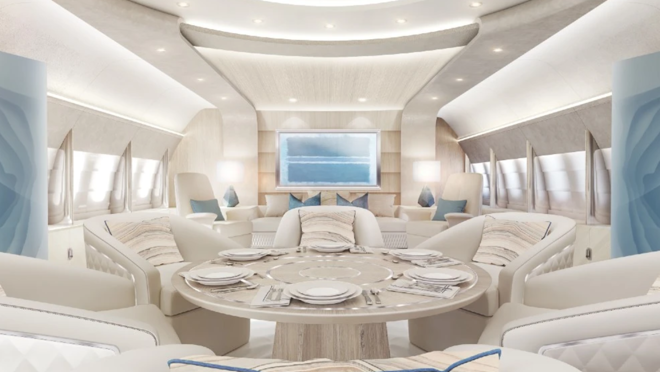 Diseño interior de avión Sky Residence