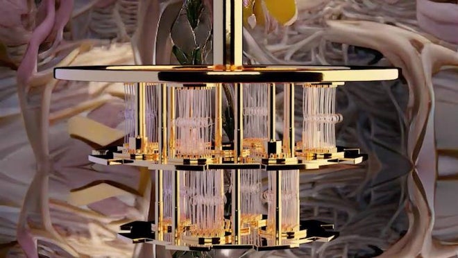 Obra en formato NFT de Libby Heaney para la exposición 'In between the space of desert leaves and cold rays of light'