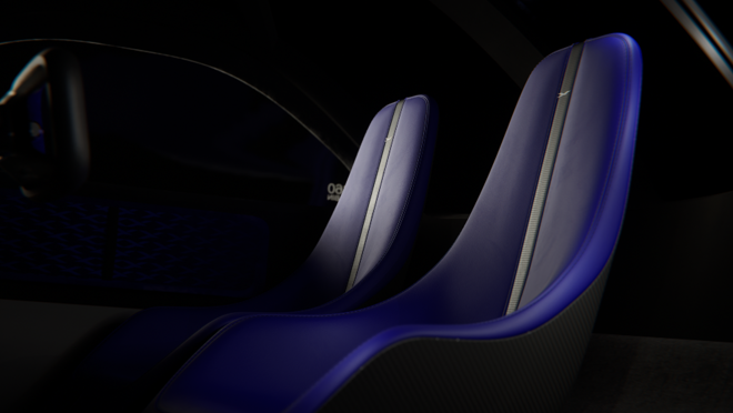 Imagen del interior del coche volador Model A