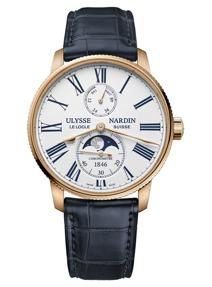 Ulysse Nardin Marine Torpilleur Moonphase en oro rosa