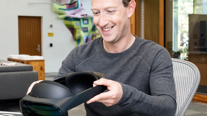 Mark Zuckerberg con las gafas Meta Quest Pro