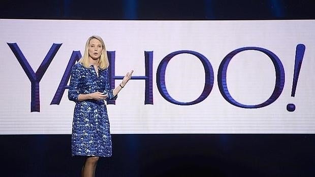 Marissa Mayer, durante una internvención con Yahoo