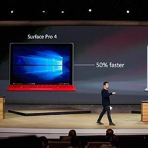 Panos Panay , vicepresidente de Microsoft, durante la presentación de la Surface Pro 4