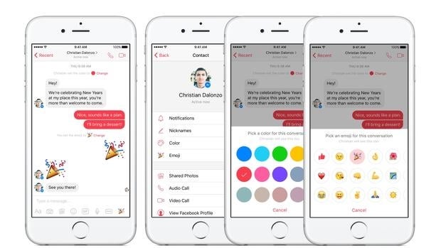 Facebook Messenger añadirá opciones de personalización, reconocimiento facial y Uber