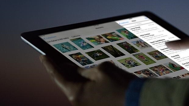 Detalle del funcionamiento de iOS 9.3 en un iPad