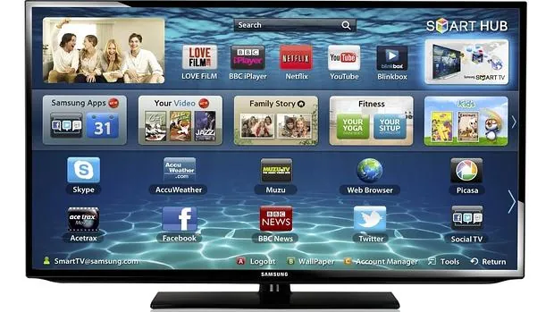 Detalle de una televisión inteligente de Samsung