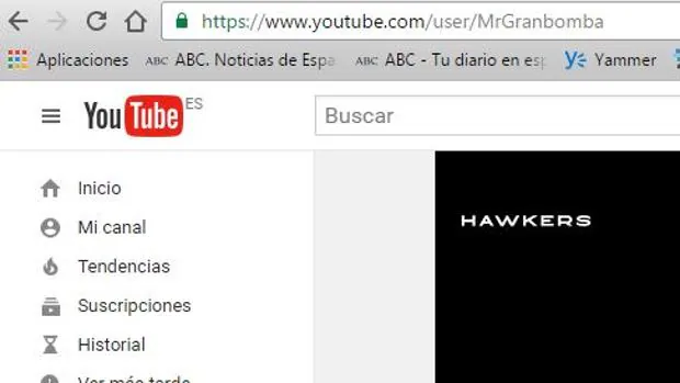 Captura del canal de Youtube de MrGranbomba, ya con el logo de Hawkers
