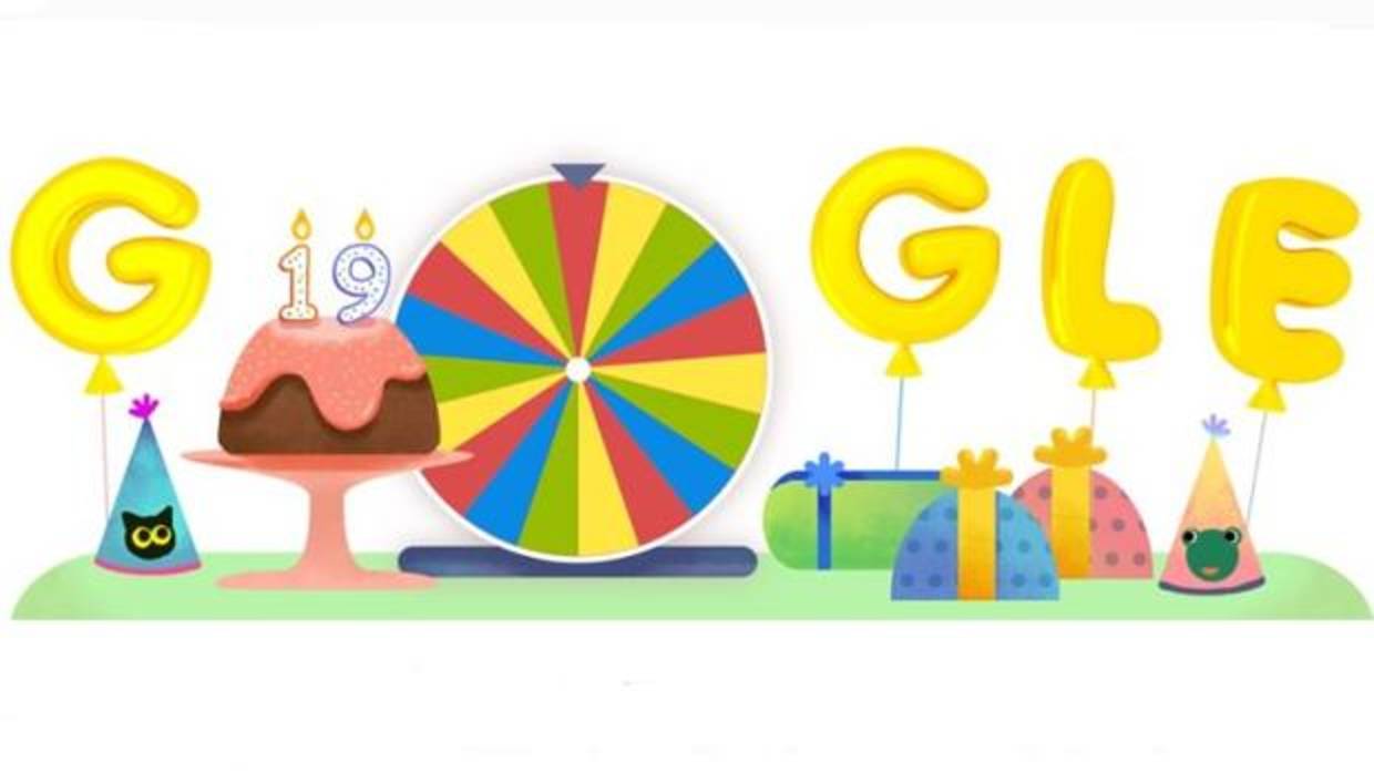 Doodle de Google en su 19 aniversario