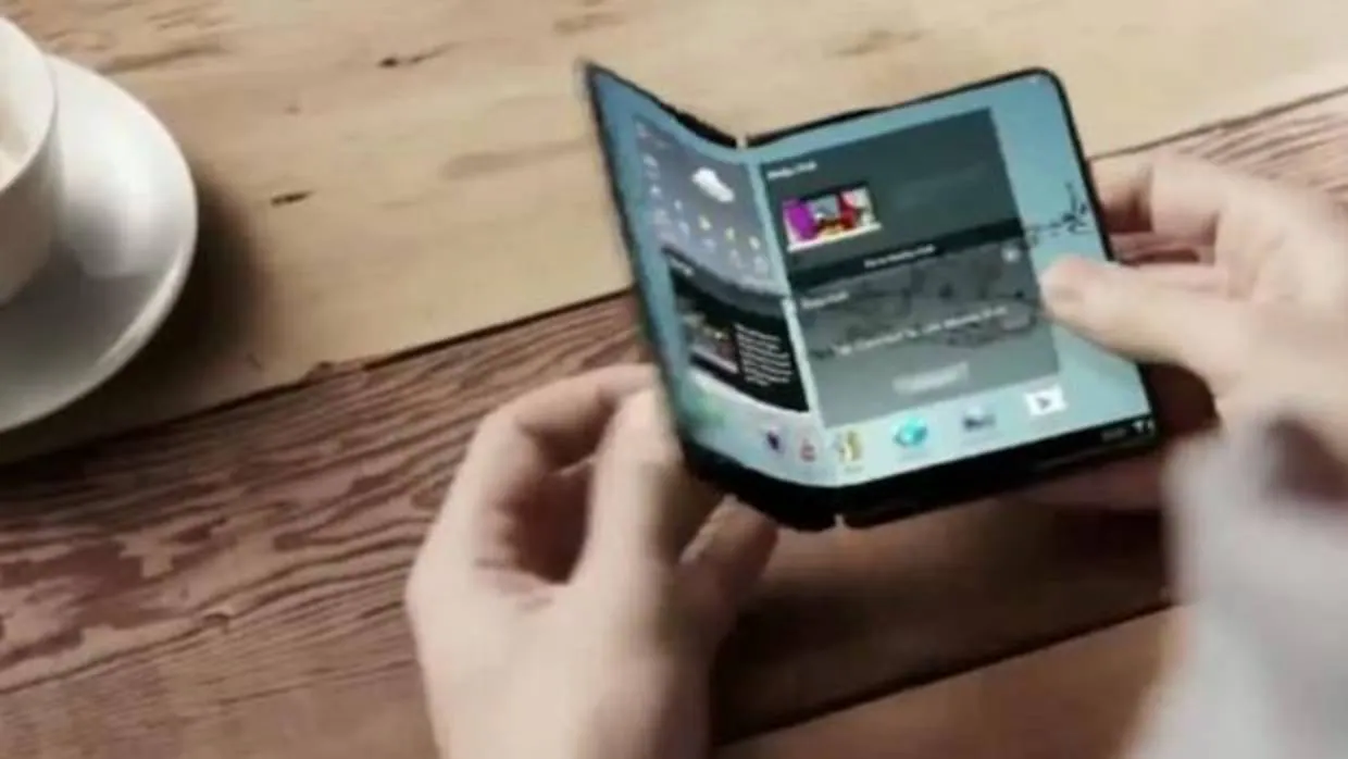 El prototipo de la pantalla plegable de Samsung