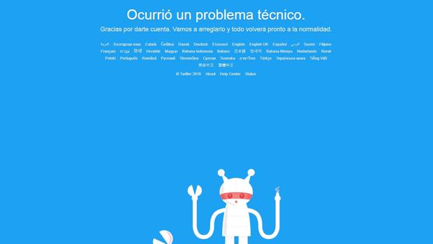 Twitter registra una nueva caída del servicio