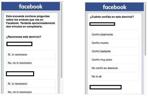 Facebook prueba en España un test de dos preguntas para detectar publicaciones fiables