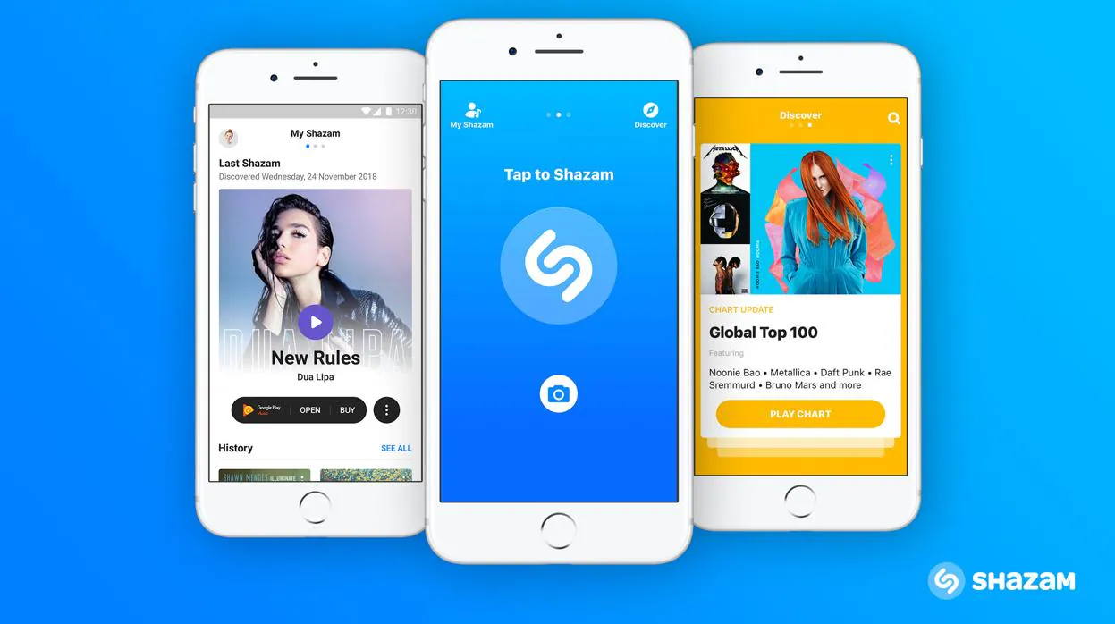 La «app» Shazam en iOS