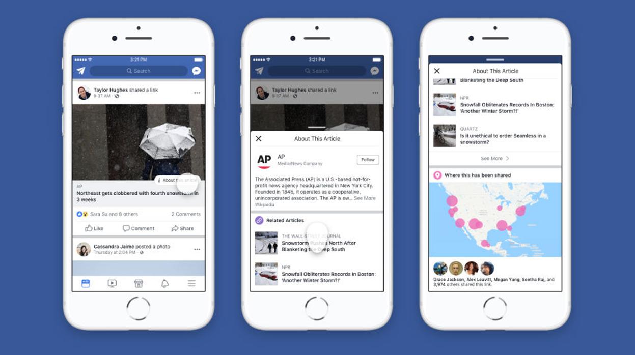 Contexto, el nuevo botón de Facebook en su lucha contra las «fake news»