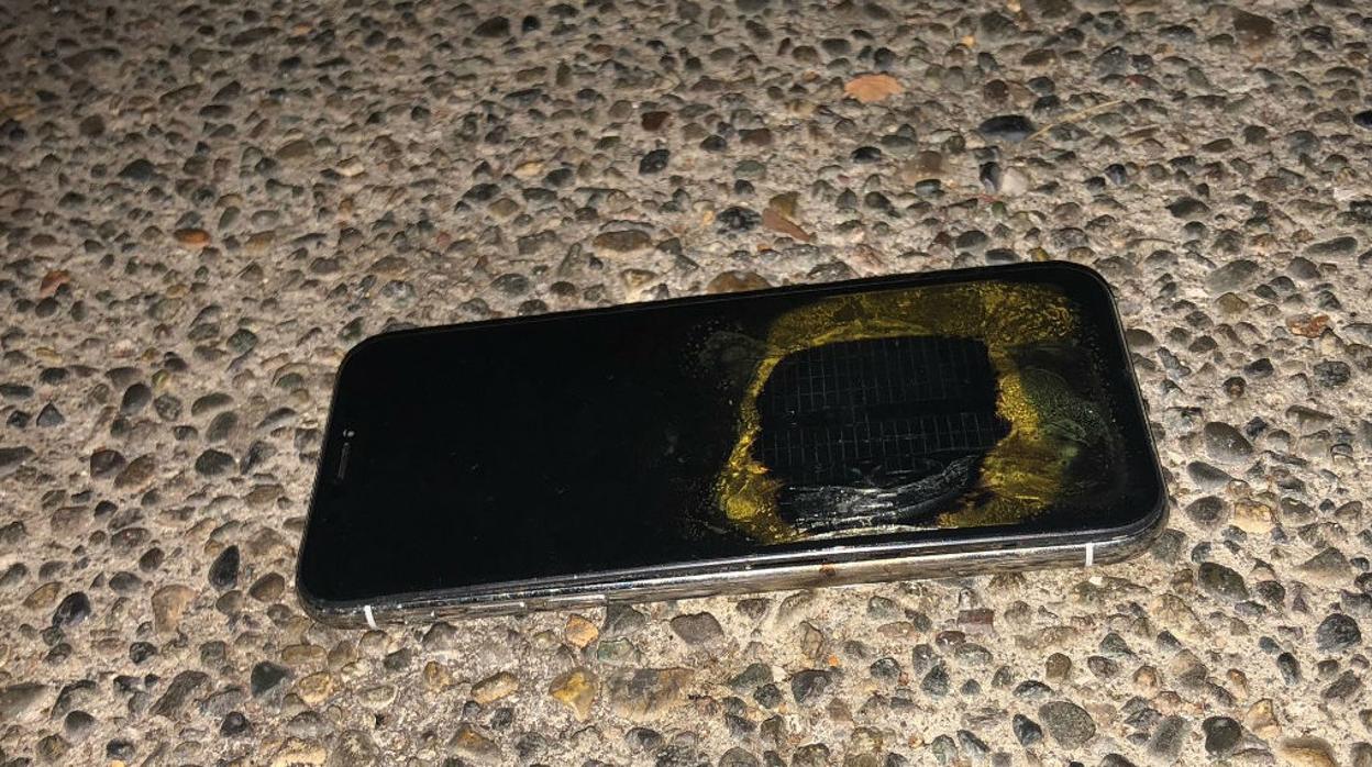 El iPhone X que explotó