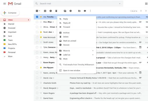 Tareas más ágiles y rápidas: así se puede utilizar el nuevo menú contextual de Gmail