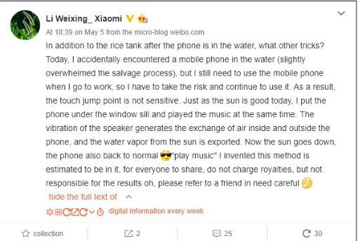 El disparatado truco de Xiaomi para que tu móvil sobreviva al agua