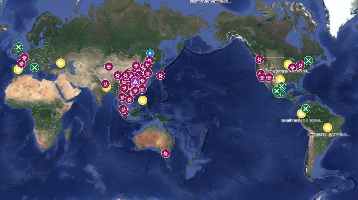 Así es el mapa de Google con toda la información que tienes que saber sobre el coronavirus