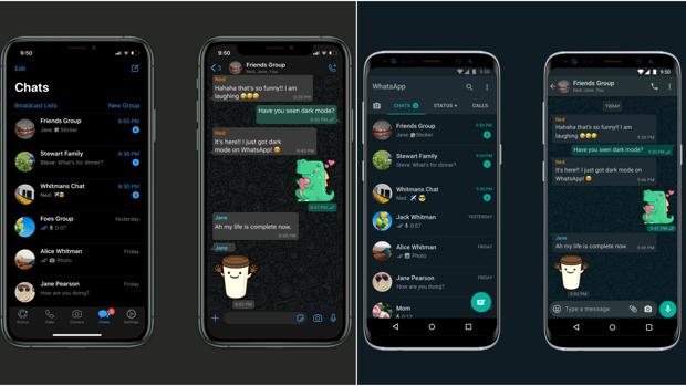 Modo oscuro: la funcionalidad más esperada de WhatsApp llega a iPhone y a Android