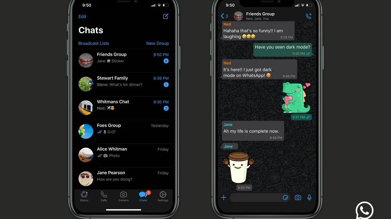 Cómo activar el modo oscuro de WhatsApp en teléfonos iPhone y Android