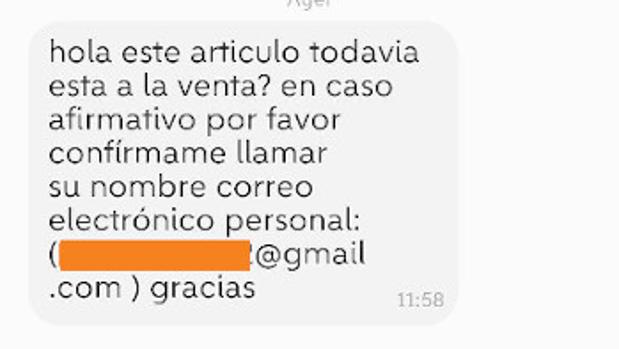 Cuidado: si recibes este mensaje en Wallapop te están intentando robar el dinero