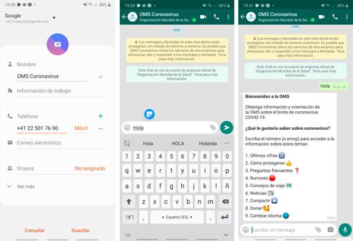 Cómo consultar la información oficial de la OMS sobre el coronavirus por WhatsApp