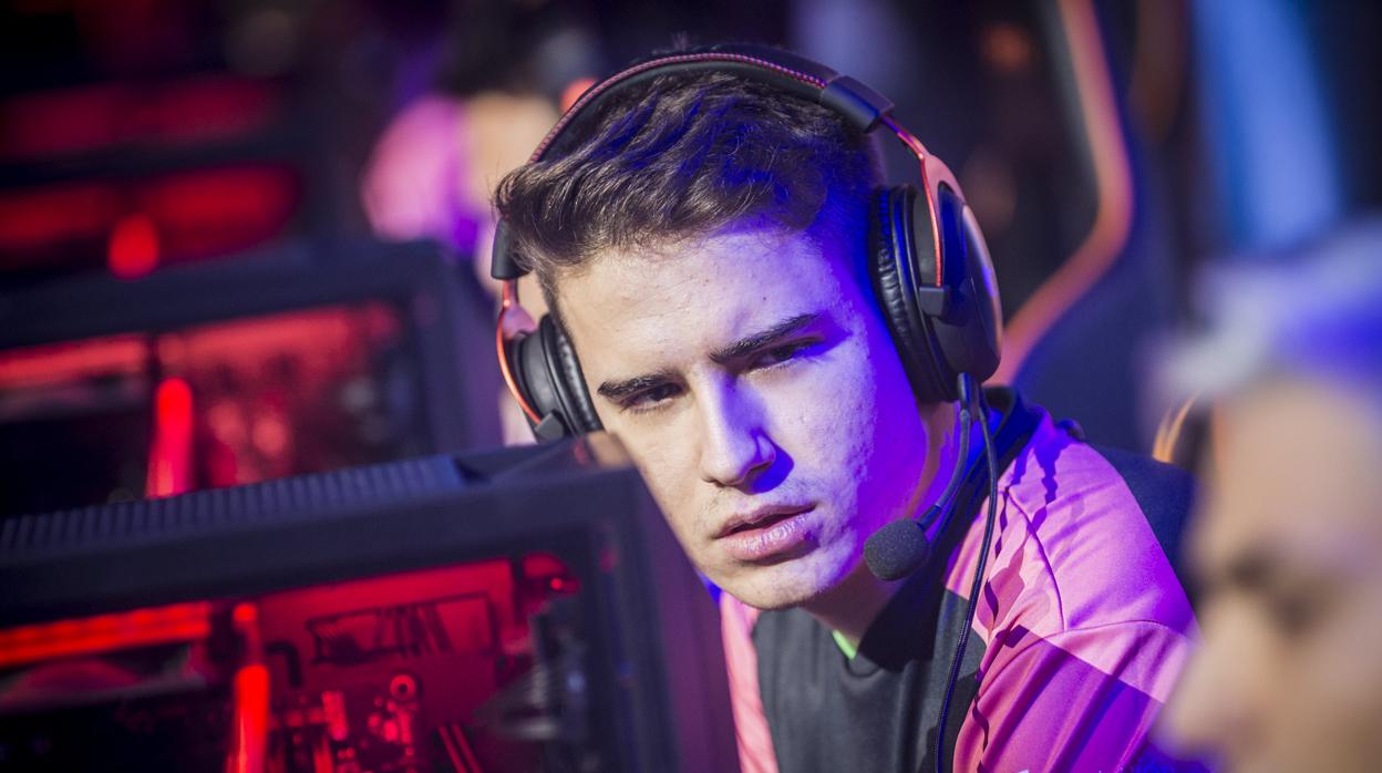 Un jugador profesional, durante una competición en 2019