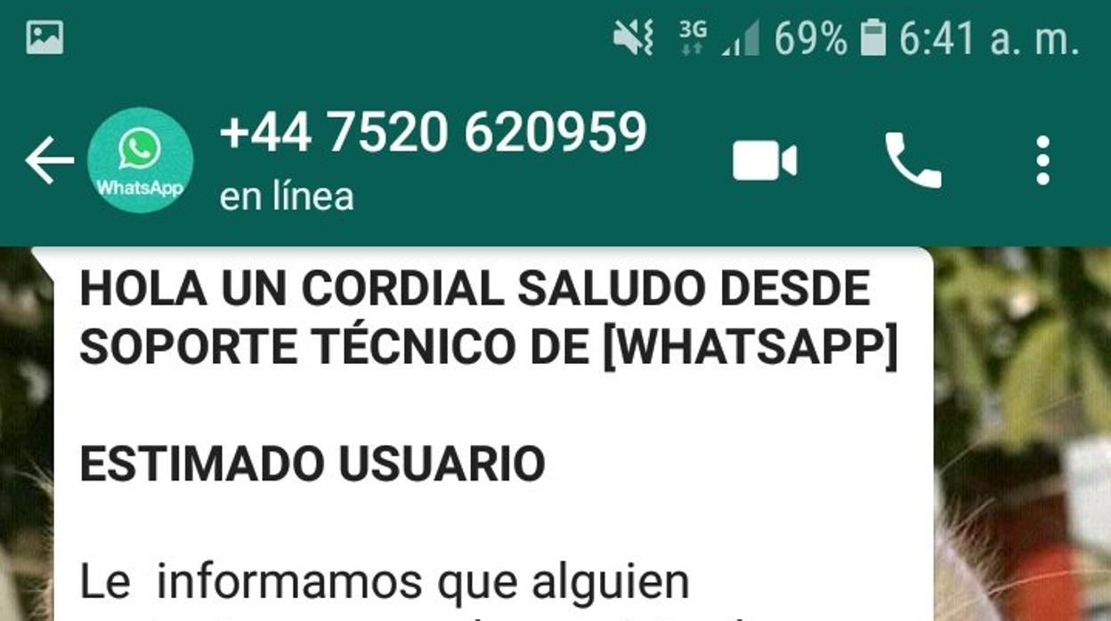 WhatsApp: si recibe este mensaje le están intentando robar la cuenta