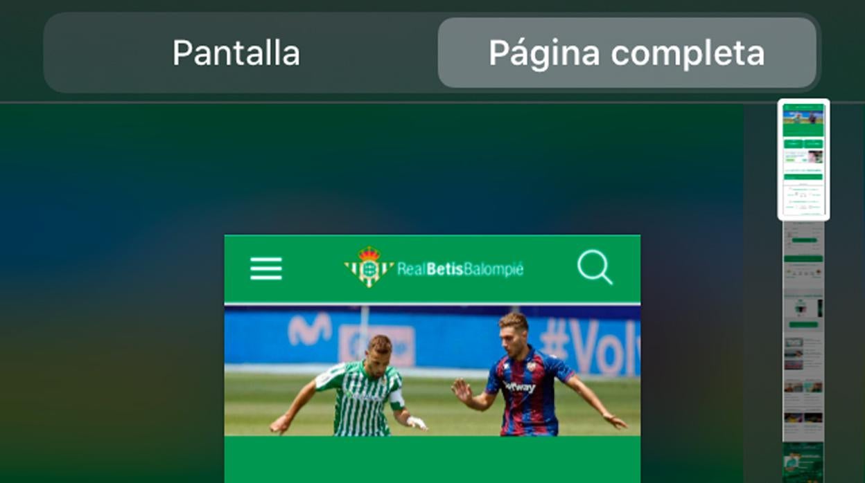 La captura de pantalla de página completa puede resultar muy útil