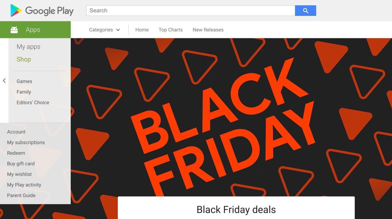 Las rebajas de Google Play por el Black Friday 2020 solo estarán disponibles unos días