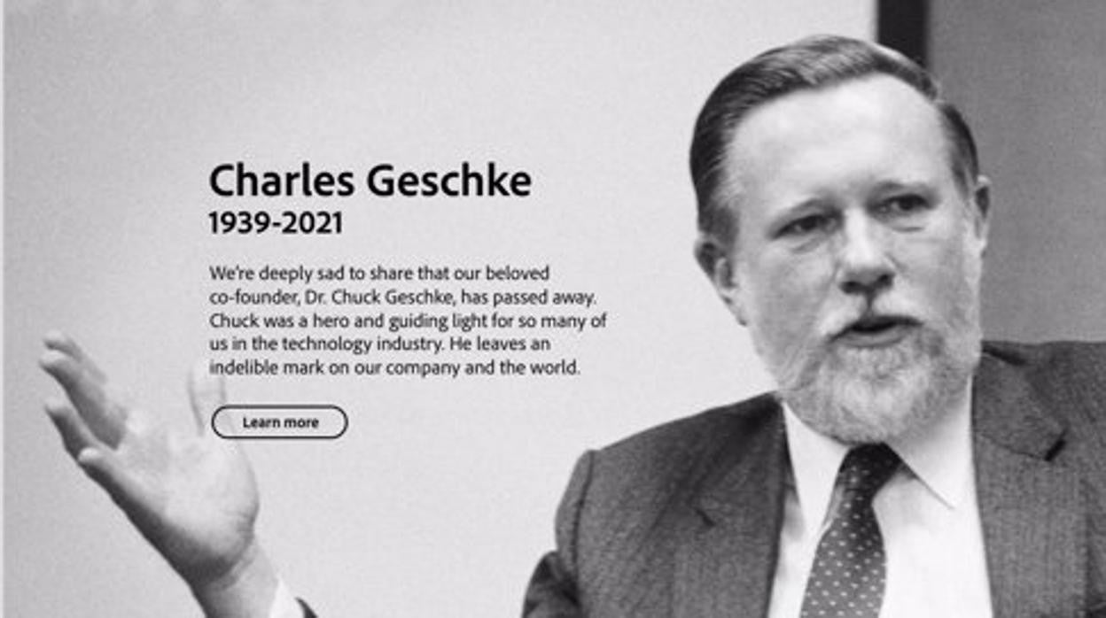 Muere el cofundador de Adobe, Charles Geschke, a los 81 años